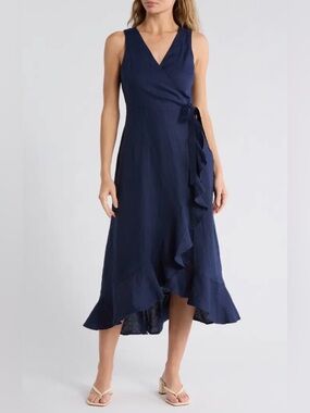 TOMMY BAHAMA Coastalina Sleeveless Wrap Midi Dress